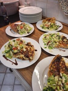 oběd na jógovém víkendu na navrátilce